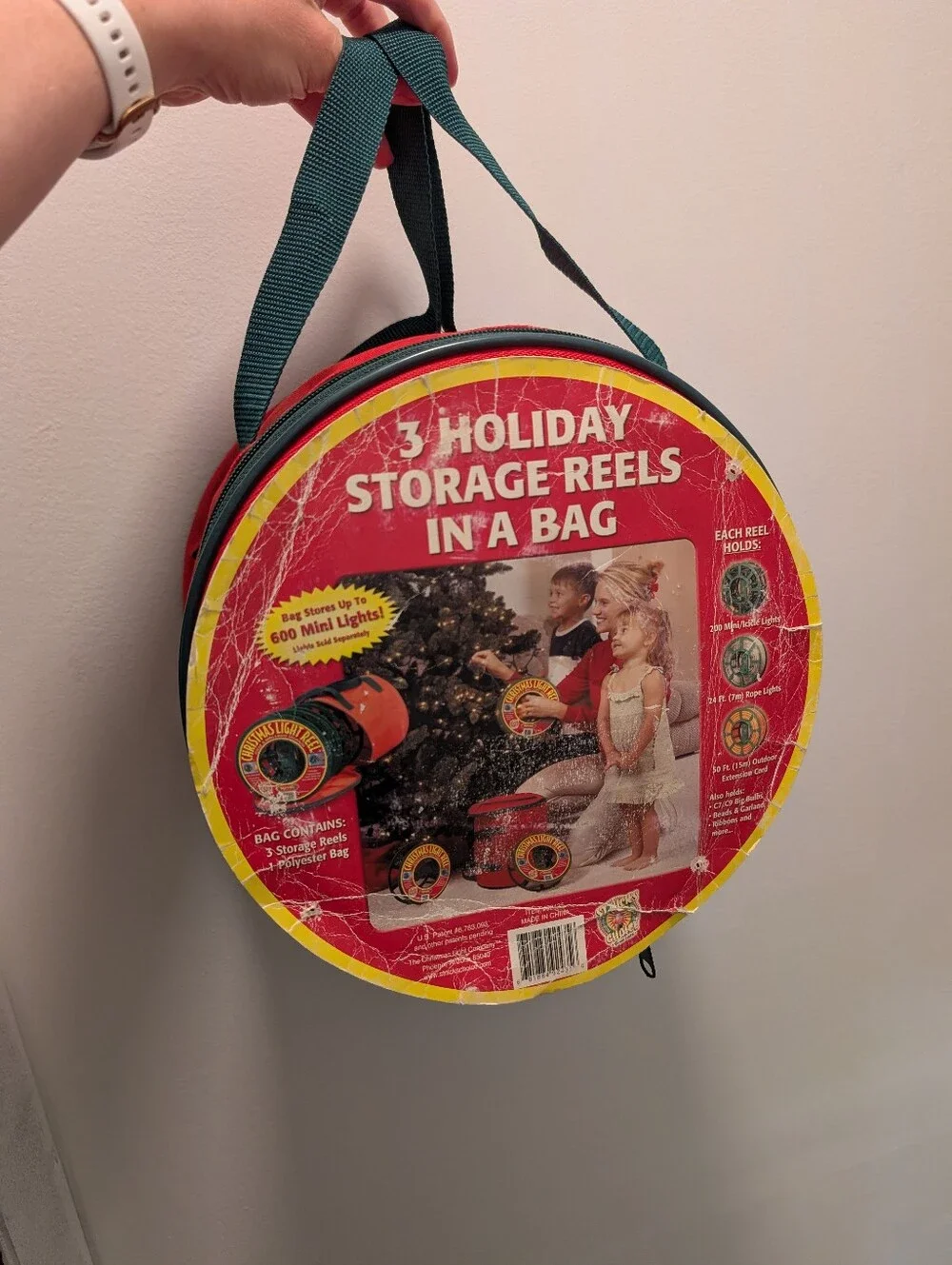 Holiday Storage Reels in a Bag – Red/Green